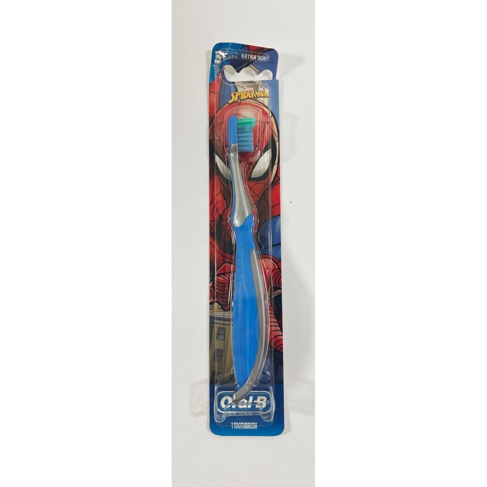 Oral B Toothbrush Stages Kids 3+ Marvel Spider-Man Gray Blue